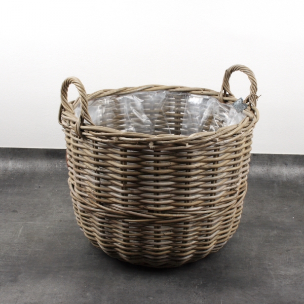 Proutěný koš s uchy na vánoční stromeček 46cm