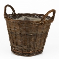Proutěný koš tmavý velký