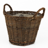 Proutěný koš tmavý velký