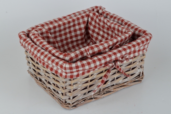 Proutěný košík červený 20x15x11cm