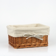 Proutěný košík látka 23x13x19cm