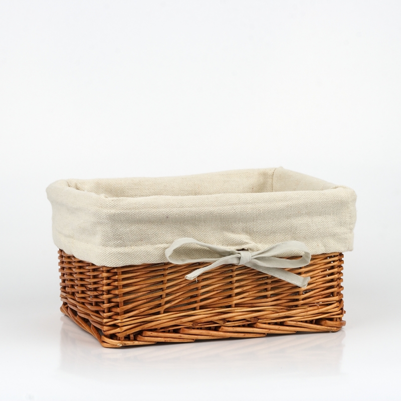 Proutěný košík látka 23x13x19cm
