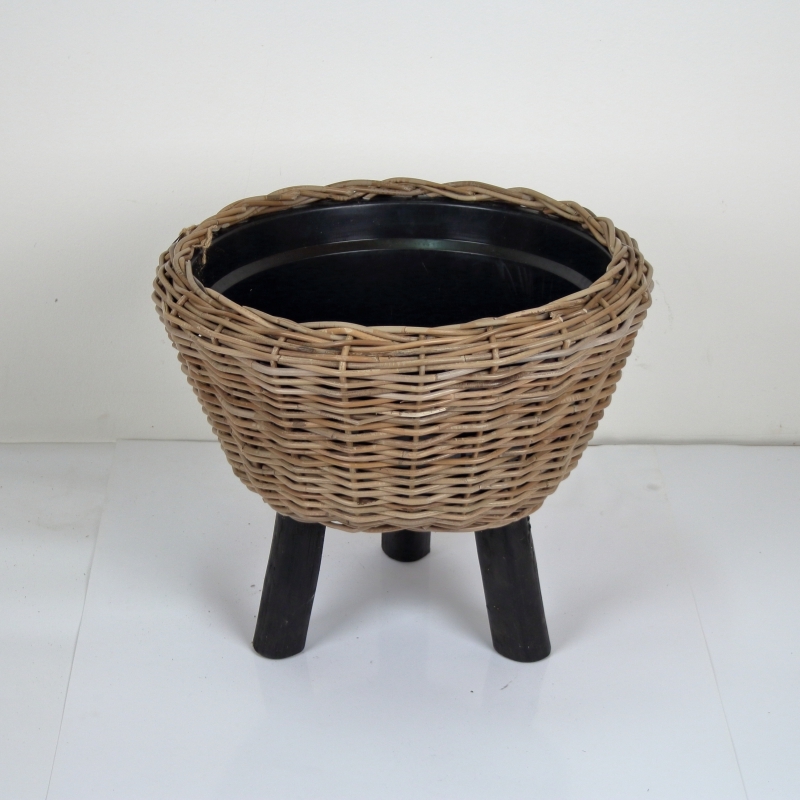Proutěný květináč na nožičkách 47cm