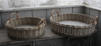 Proutěný podnos s uchem 34cm