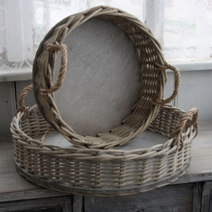 Proutěný podnos s uchem 45cm