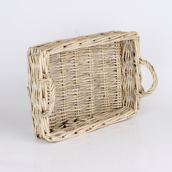 Proutěný podnos sada 2ks 41x30/35x26cm