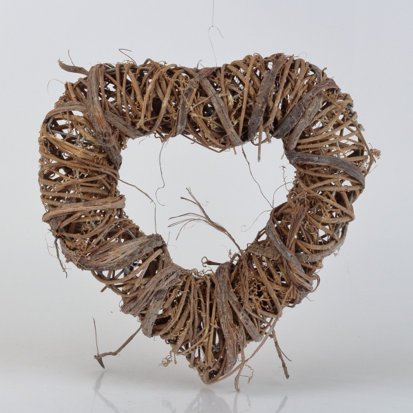 Proutěný věnec srdce 30cm