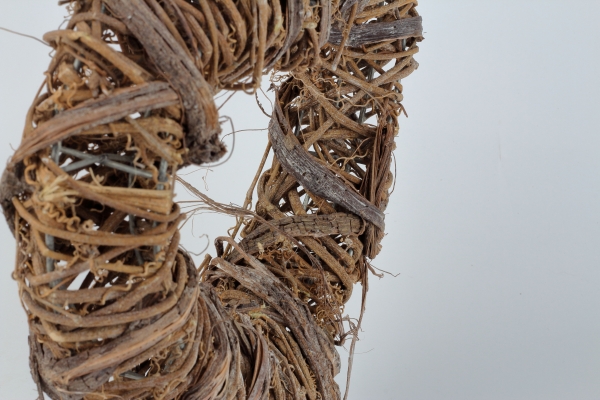 Proutěný věnec srdce 30cm