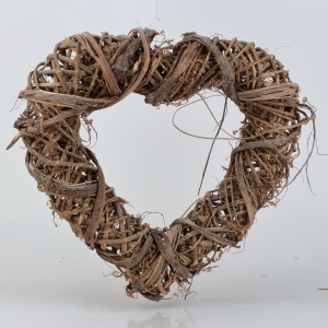 Proutěný věnec srdce 35cm
