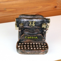 Psací stroj retro - kasička 16x17 cm