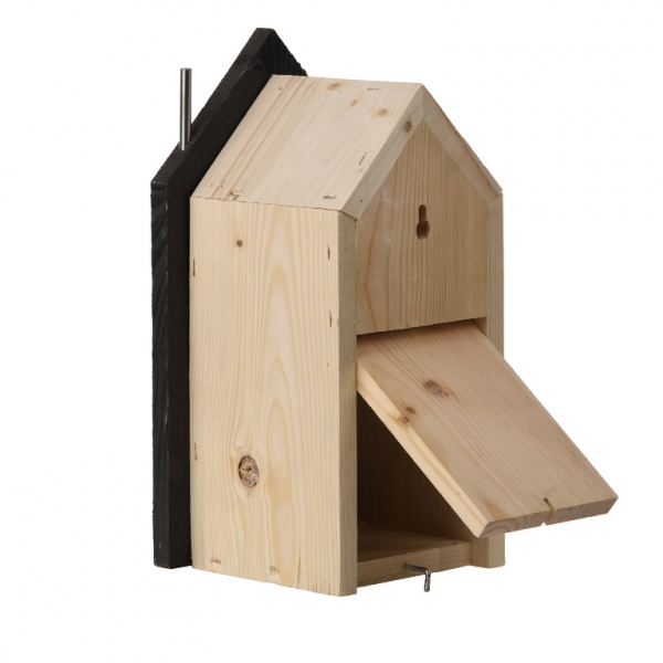 Ptačí budka černý domeček 12,6x9,5x21,7cm