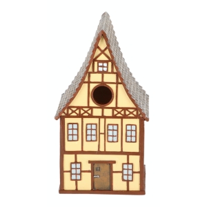 Ptačí budka FRAMING HOUSE žlutá 25cm