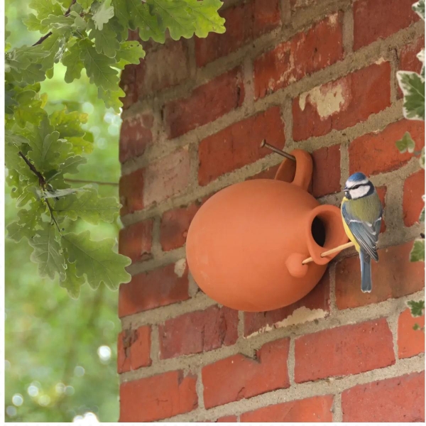 Ptačí budka kameninový džbán 24,5x13,6x17,3cm