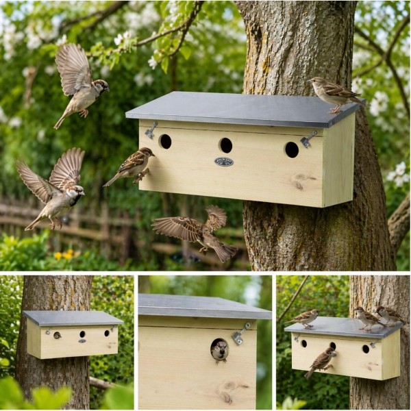 Ptačí budka pro vrabčáky 16,8x46,8x20,5cm