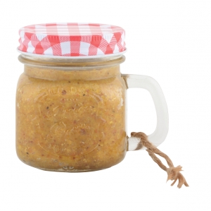 Ptačí krmení arašídové máslo červená