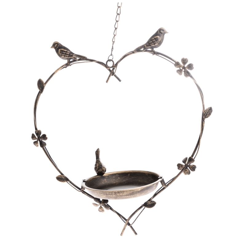 Ptačí pítko se závěsem srdce