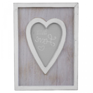 Rámeček na fotografie se srdcem 16,5x25x1cm