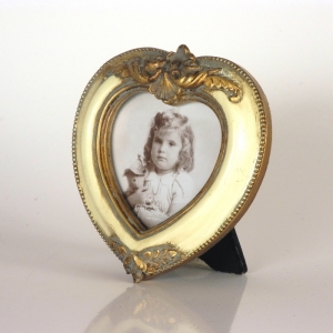 Rámeček zlaté srdce 10cm