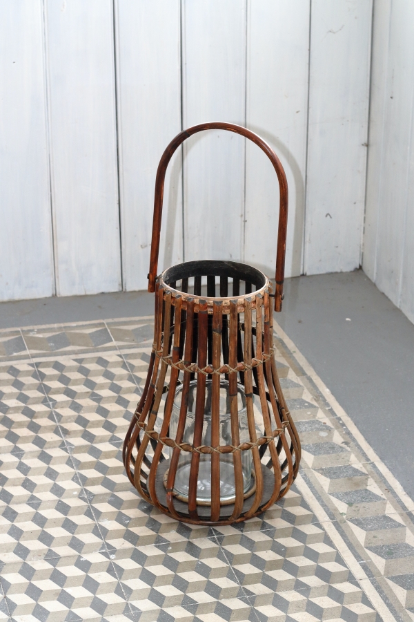 Ratanová lucerna hnědá 40x62cm