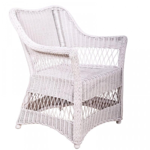 Ratanové křeslo bílé 68x68x86cm