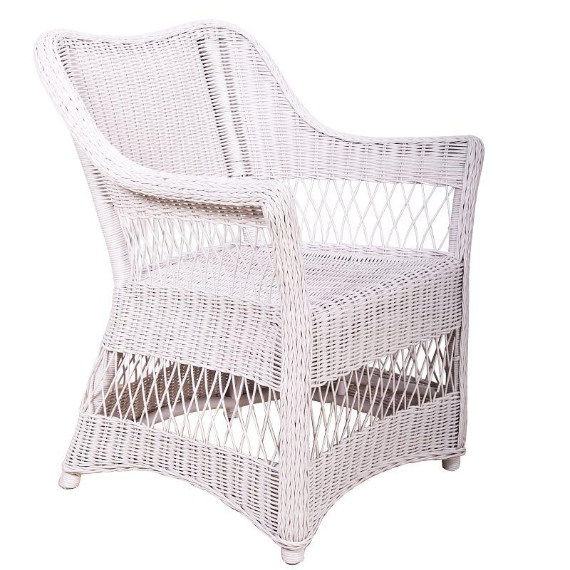 Ratanové křeslo bílé 68x68x86cm