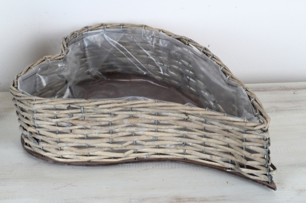Ratanové květináče ve tvaru srdcí 2kusy 40/30cm