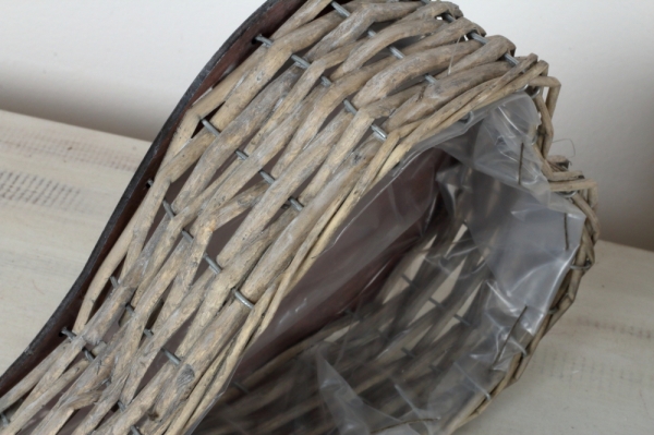 Ratanové květináče ve tvaru srdcí 2kusy 40/30cm