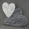 Ratanové srdce - šedé 50×57cm