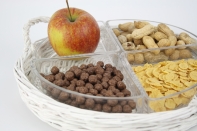 Ratanový podnos + 4 misky 30×5×30cm