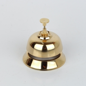 Recepční zvonek 9 x 7 x 9 cm mosazný 