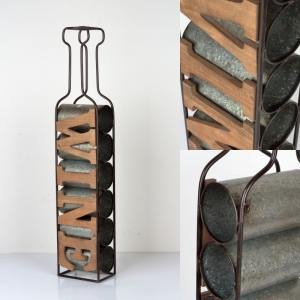 Regál na víno (6 lahví) WINE 90x18x12cm