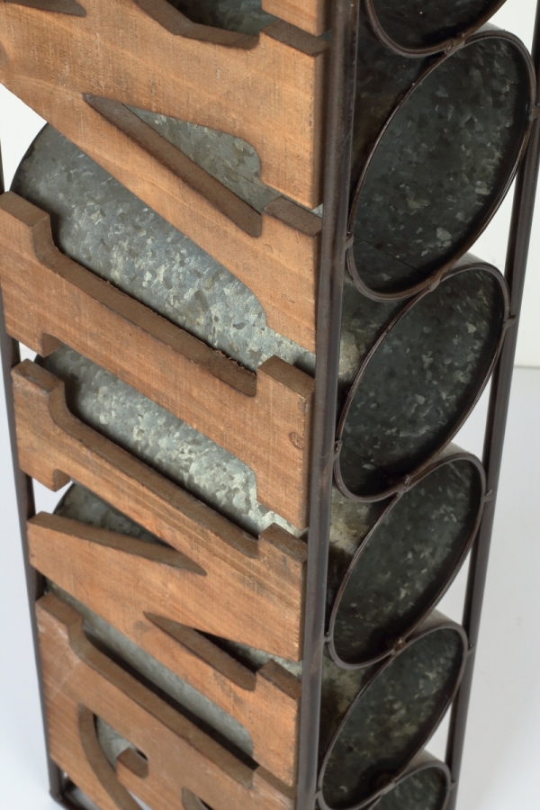 Regál na víno (6 lahví) WINE 90x18x12cm