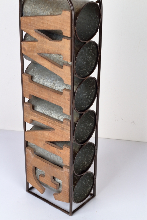 Regál na víno (6 lahví) WINE 90x18x12cm