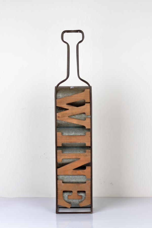 Regál na víno (6 lahví) WINE 90x18x12cm