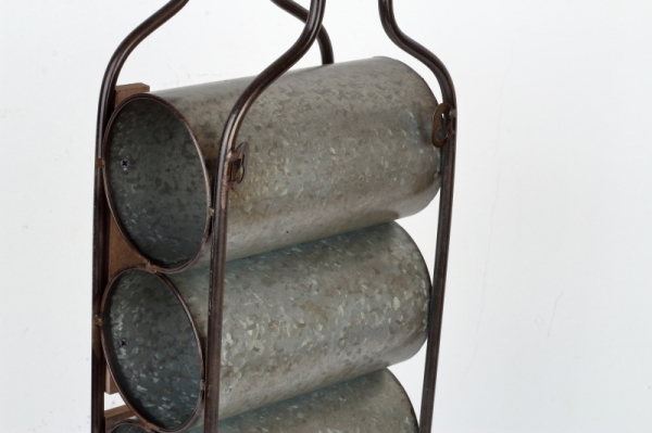 Regál na víno (6 lahví) WINE 90x18x12cm