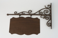 Reklamní poutač plechový 47x32cm - odřený 