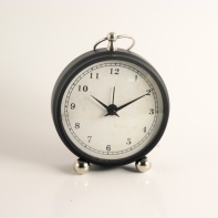 Retro budík kovový 17cm