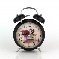 Retro budík levandule 17cm