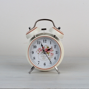 Retro budík VINTAGE FLOWERS 16cm