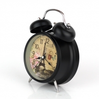Retro budík Vzpomínky na Paříž 17cm