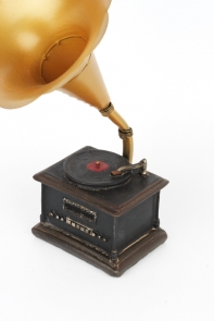 Retro dekorace gramofon 17x9x24cm
