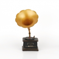 Retro dekorace gramofon 17x9x24cm