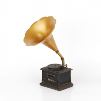 Retro dekorace gramofon 17x9x24cm