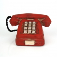 Retro dekorace telefon 10x16 cm 