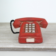 Retro dekorace telefon 10x16 cm 