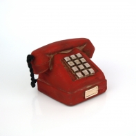 Retro dekorace telefon 10x16 cm 
