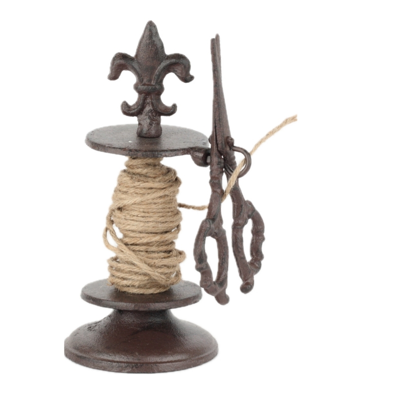 Retro držák na provázek s nůžkami 21cm