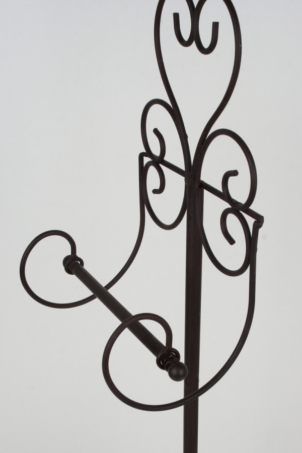 Retro držák na toaletní papír tmavý kov 70cm