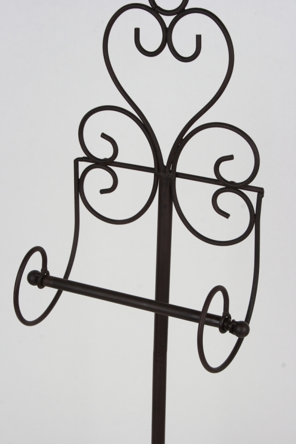 Retro držák na toaletní papír tmavý kov 70cm