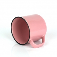 Retro hrnek s pokličkou růžový xcm